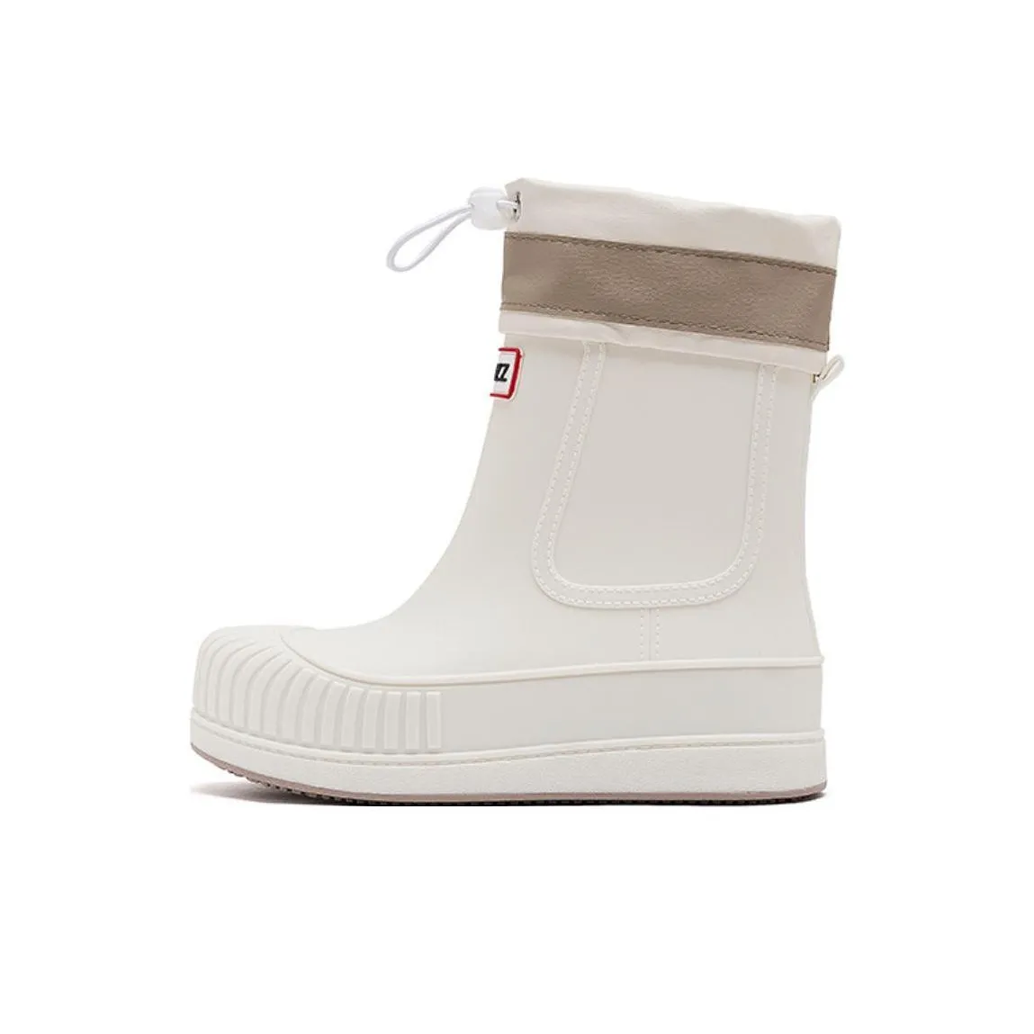 AGSDON Rain Boots Women's Ecru