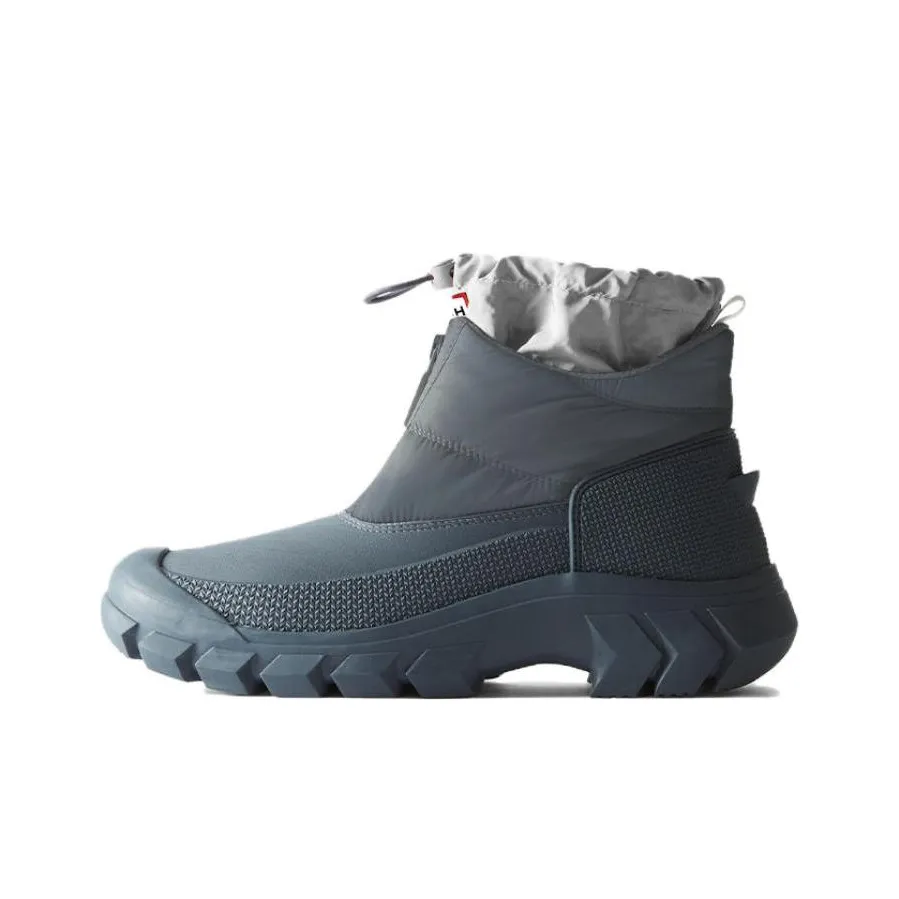 HUNTER Warm Slip Resistant Short Snow Boots Men's Gray