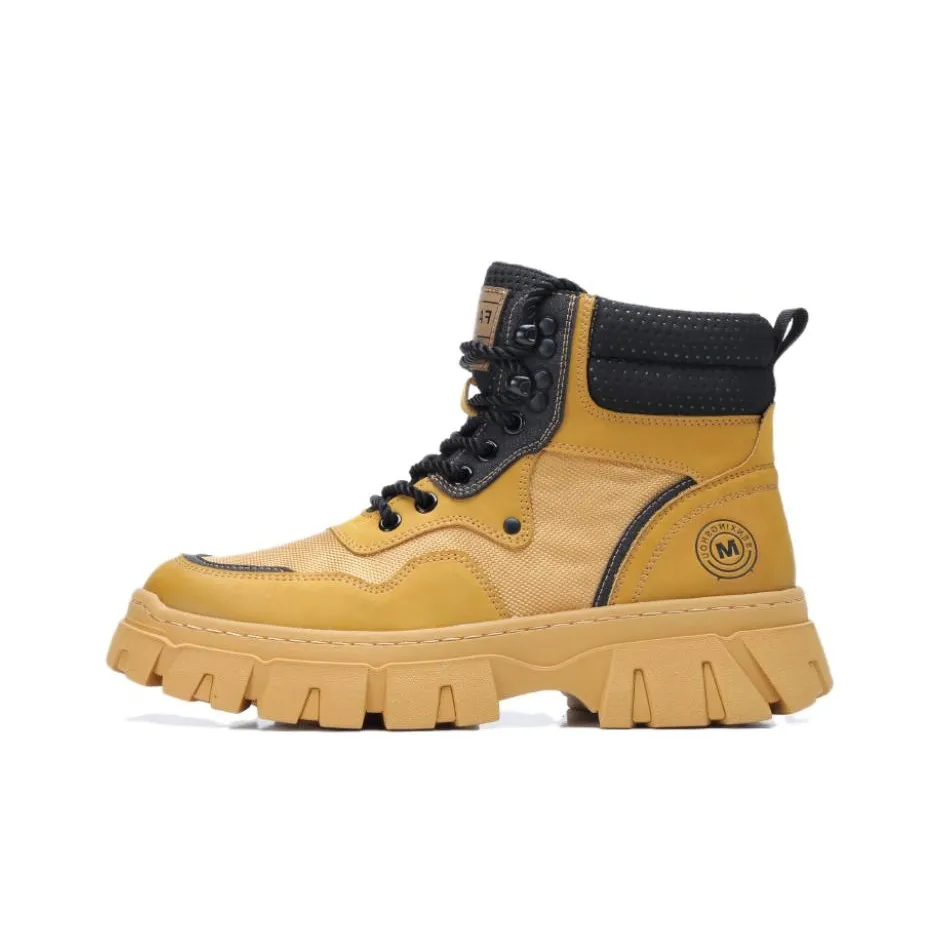 Wolves • Family QUNLANGSHIJIA Желтый Ботинки Короткий Мартин Boot Мужской Желтый