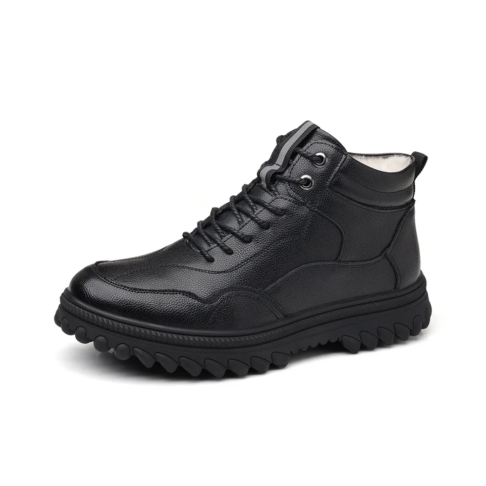 EGCHI Crew Martin Boot Flat Men's Black