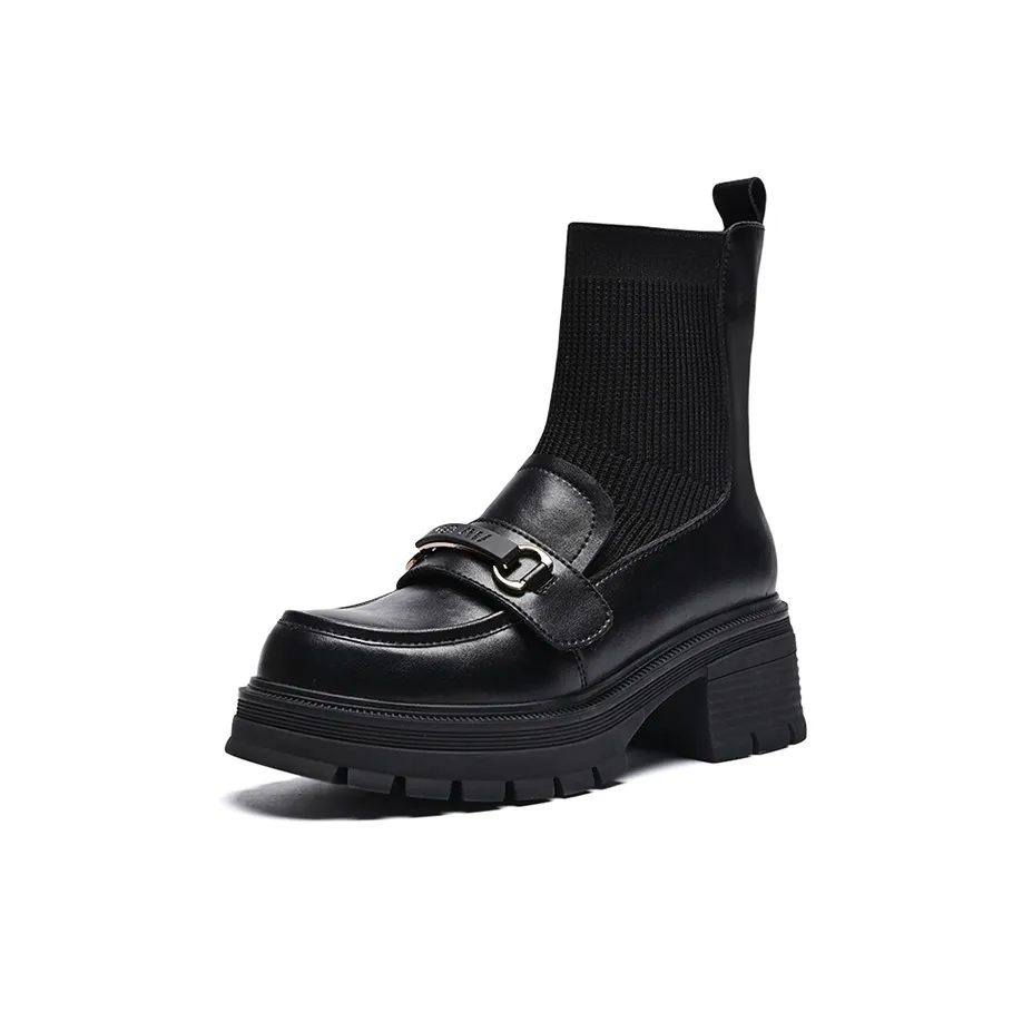 ZHR Ботильоны Платформа Увеличение Высоты 5,5 см Женские