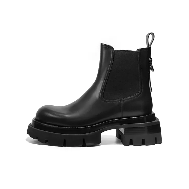 Viplander Short Chelsea Boots Platform Men's Black