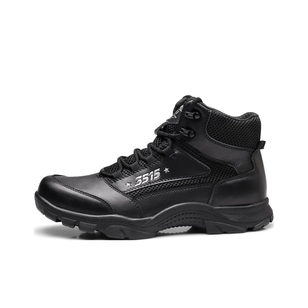 Strongman 3515 Genuine Men's Combat Training Boots Training Boots Men's Ankle Boots Black