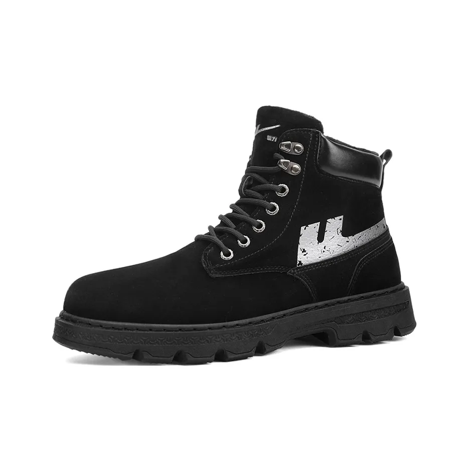 Warrior Короткий MID Голень Мартин Ботинок Мужской Черный