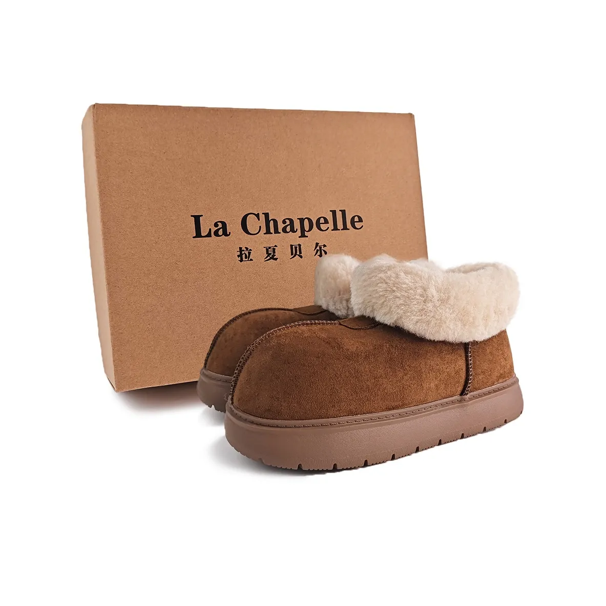 La Chapelle Термостойкий Устойчивый к Износу Короткие Сноубутсы Женские Кофейного Цвета