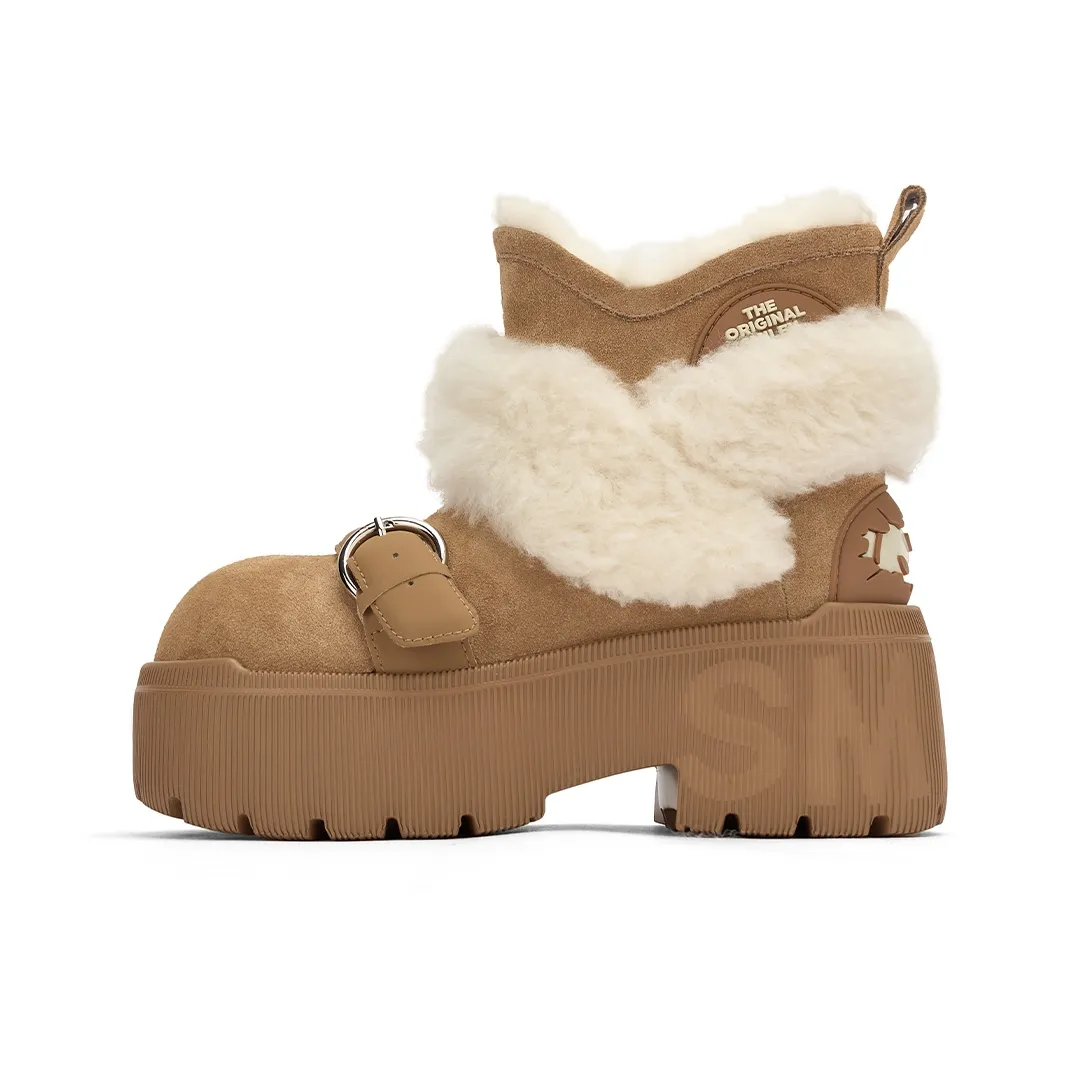 Smiley Eggshell Collection Короткий Смайлик Сноубутсы Женские CAMEL