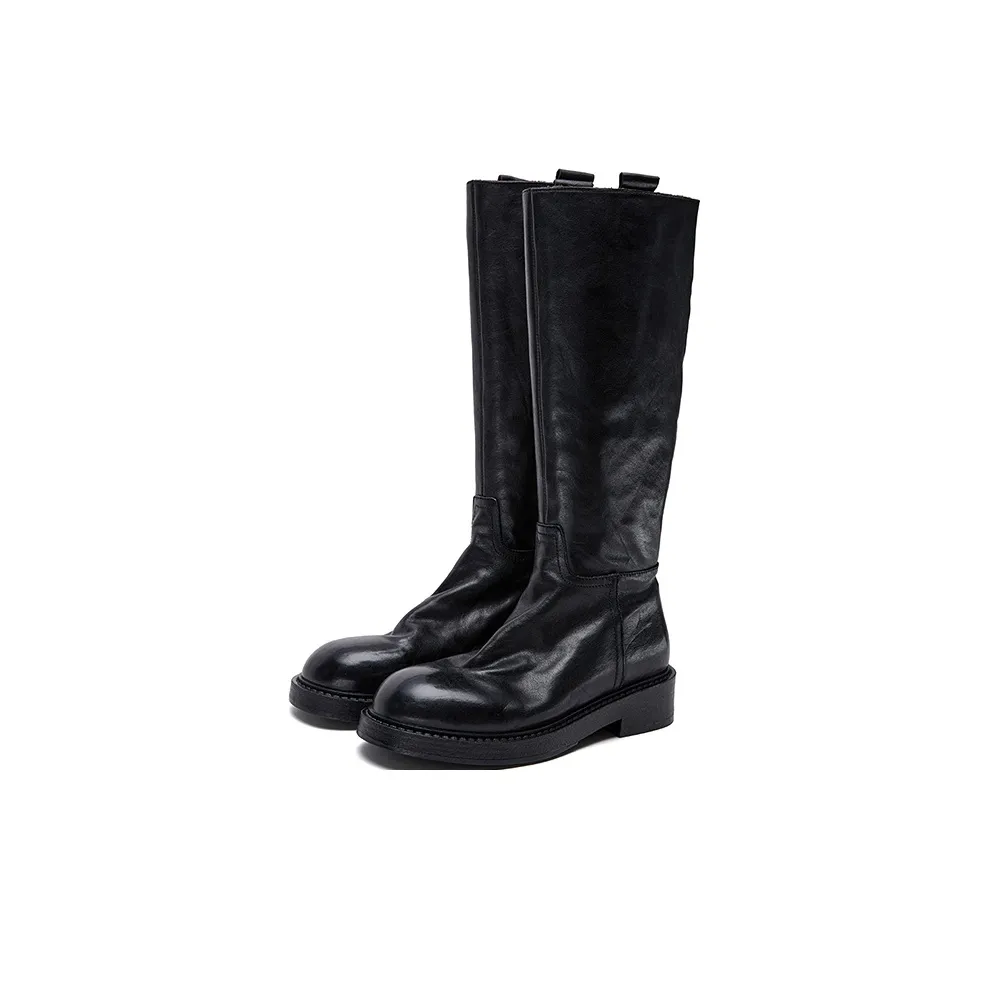 Marie Claire Женские высокие сапоги с каблом 3,5 см черные