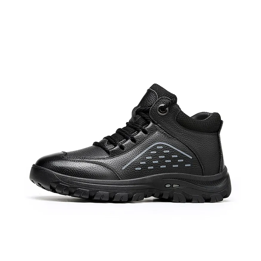 YEDANI Warm Slip Resistant Ankle Length Snow Boots Men's Black