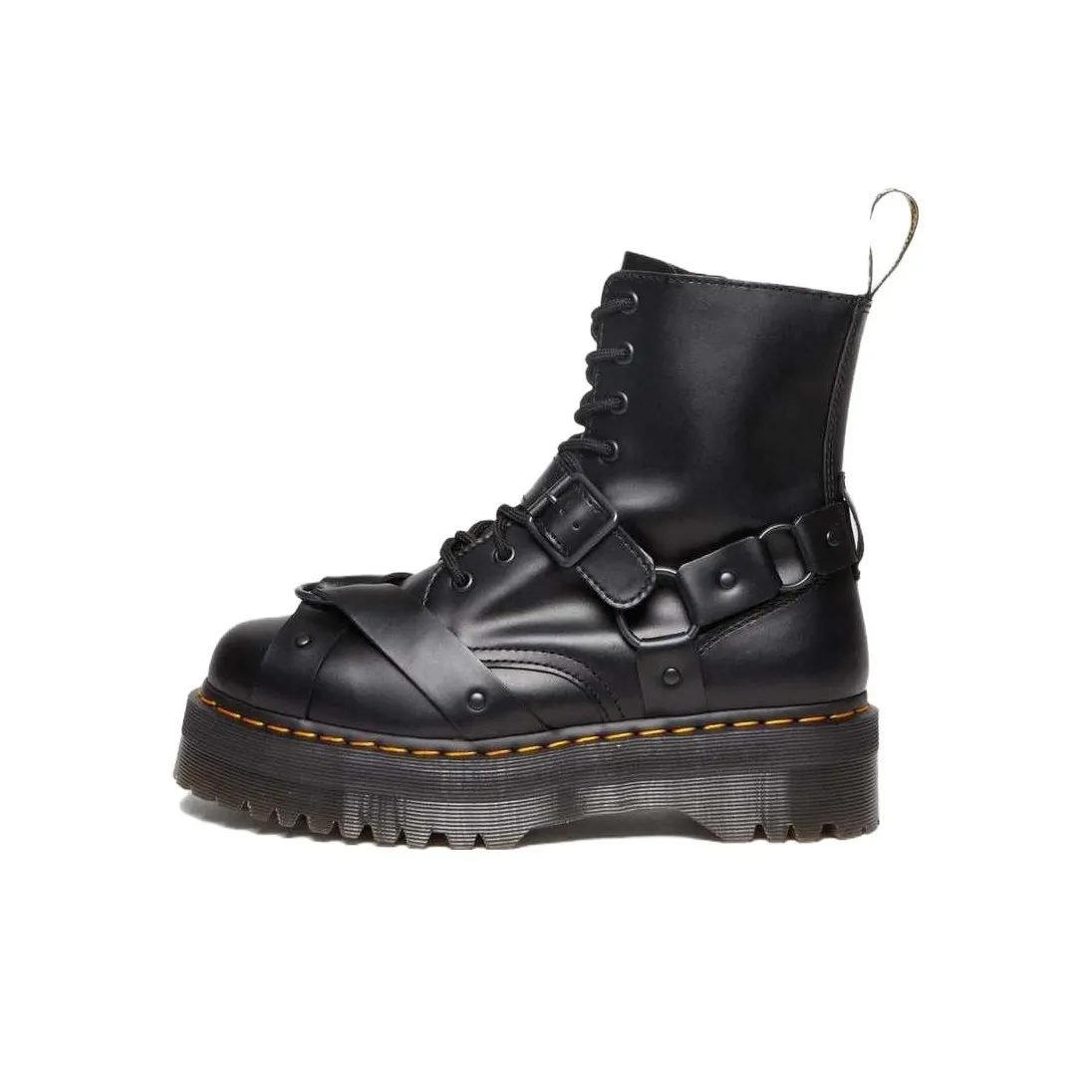 Dr.Martens Jadon Harness Leather Platform Boots 
Black
