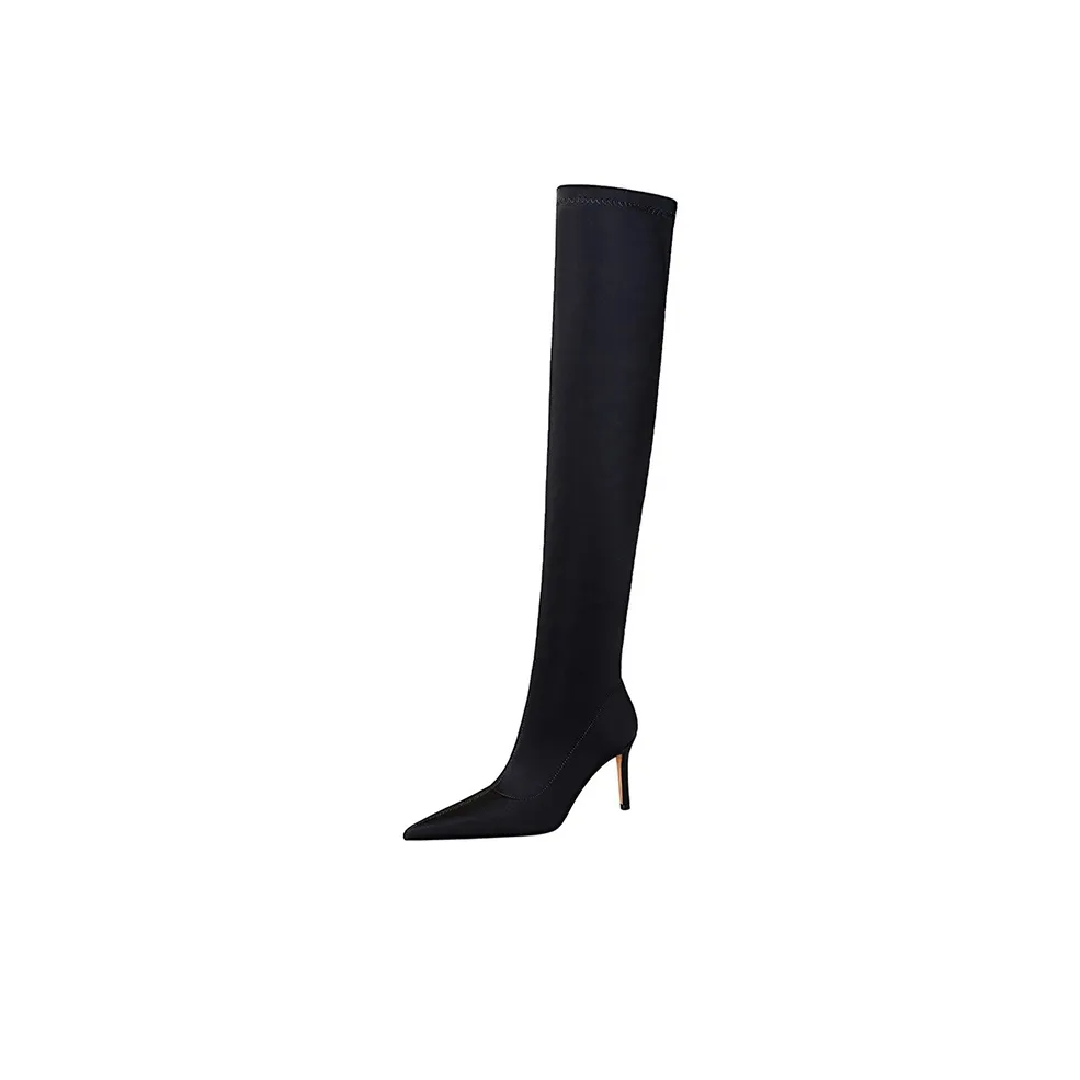 BIGTREE Over the knee Boots 8.5cm Women's Black