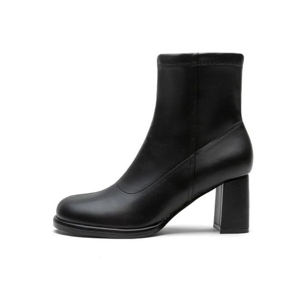 TOOMANYSHOES Private Detective Ankle Boots 6.5cm Women's Black