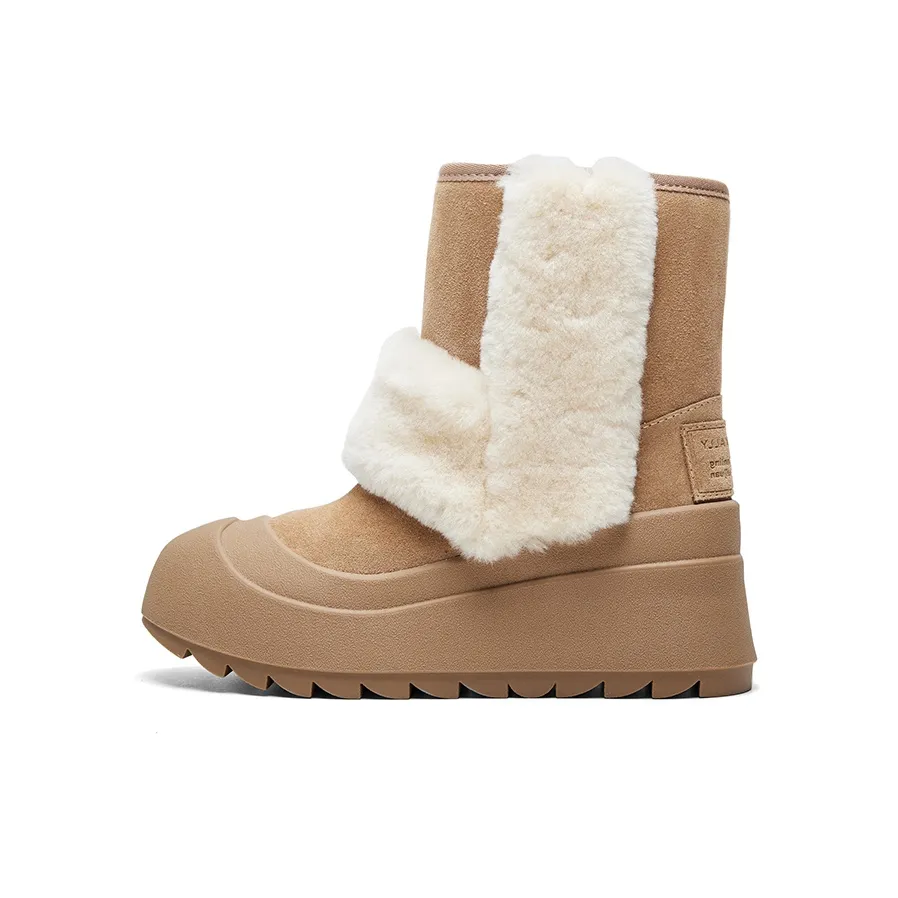 CHERYKALLY Термический Износостойкий Увеличивающий Высоту Низ Резистентный 17,5 см Зимние Ботинки Женские