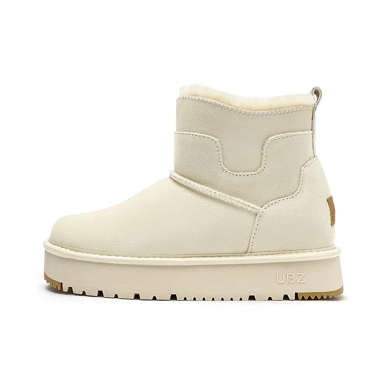 UBZ Короткий сноубутс цвет слоновая кость женский