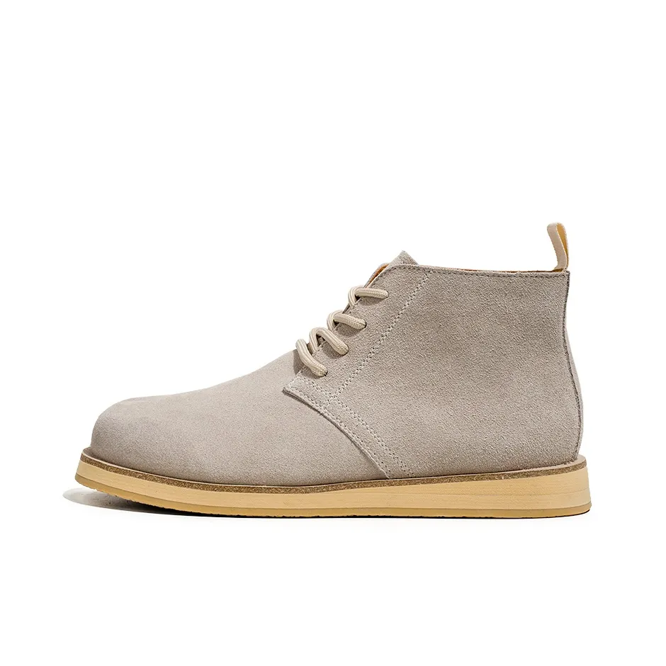 ZUWUDONG Ankle Boots Men's Light Gray/Chocolate
