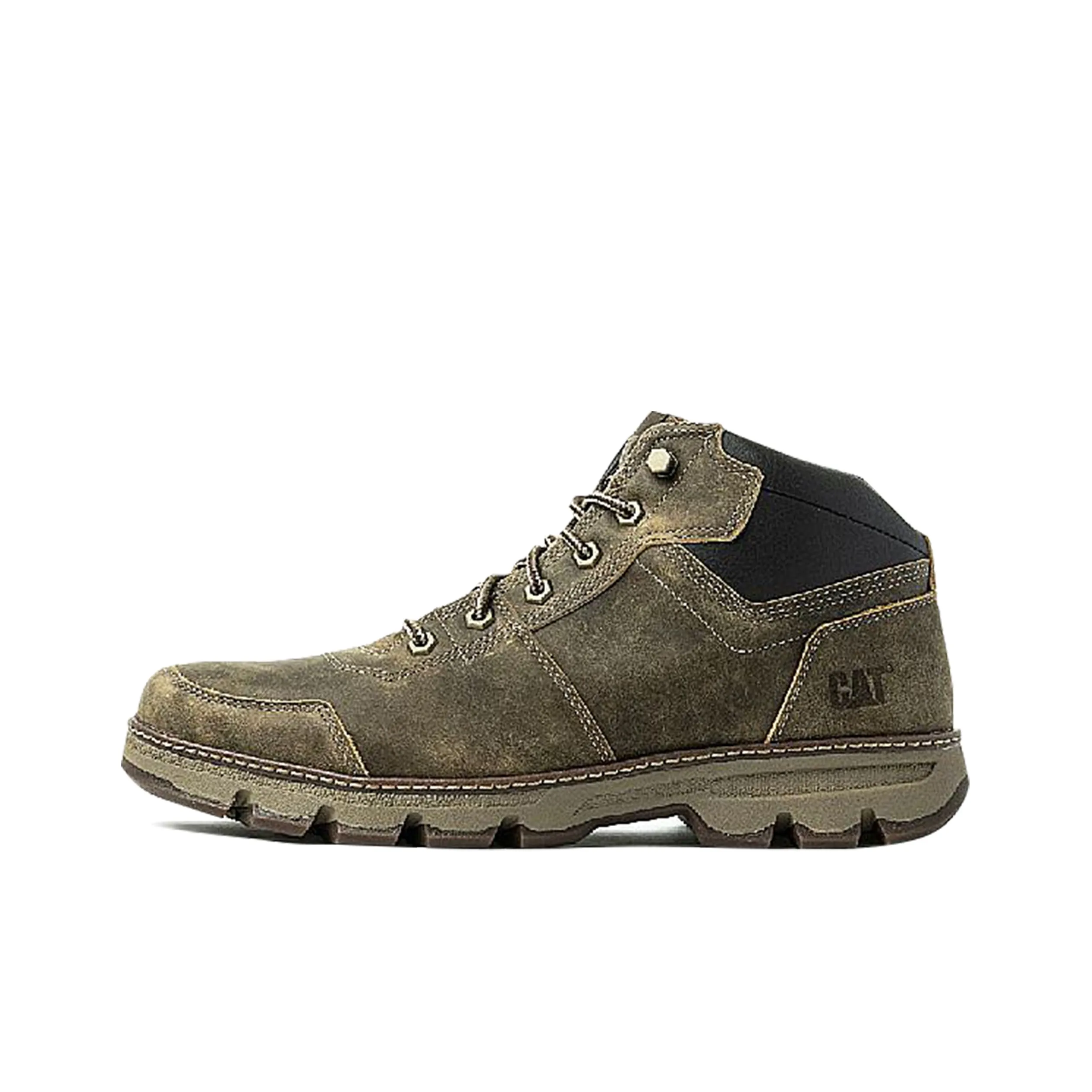 CAT Breathable Water-Resistant Warm Wear-Resistant Cushioning Ankle-Length Martin Boot Men's Dark Khaki