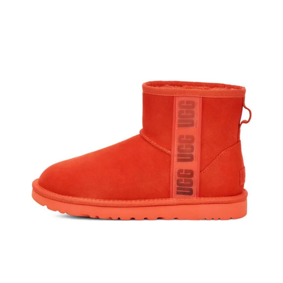 UGG Classic Mini Ii Boot Side Logo Hazard Orange Women
s
