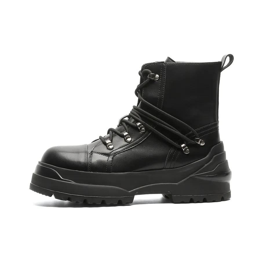 Beidouniao Короткий MID Голень Мартин Boot Унисекс Черный