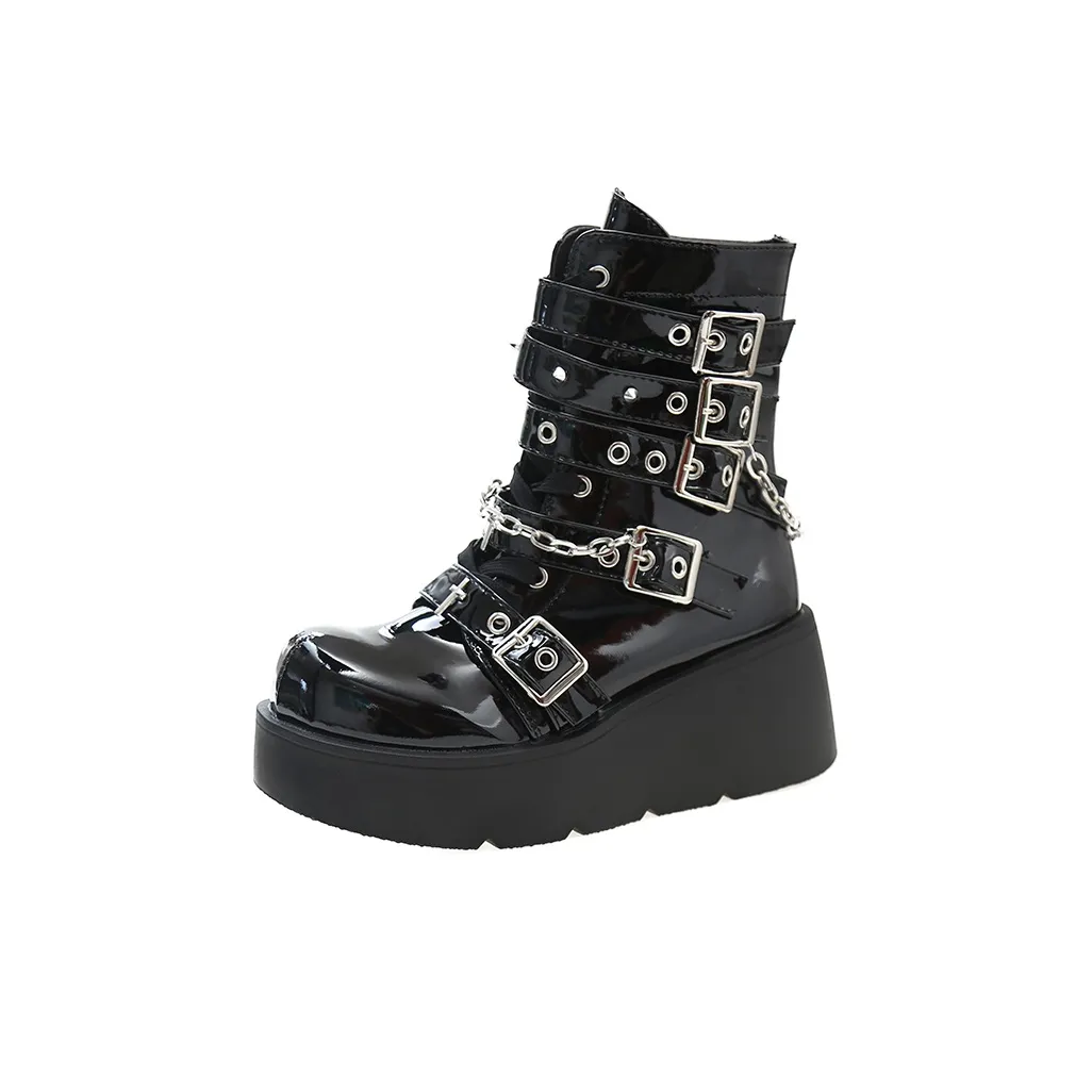 SHUXI Ankle Boots 6cm Women's Black