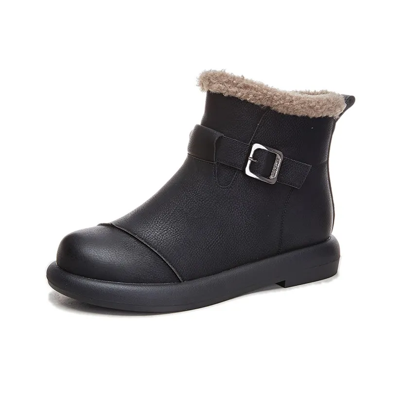 Lady's House Warm And Wear-Resistant Short Snow Boots Women's