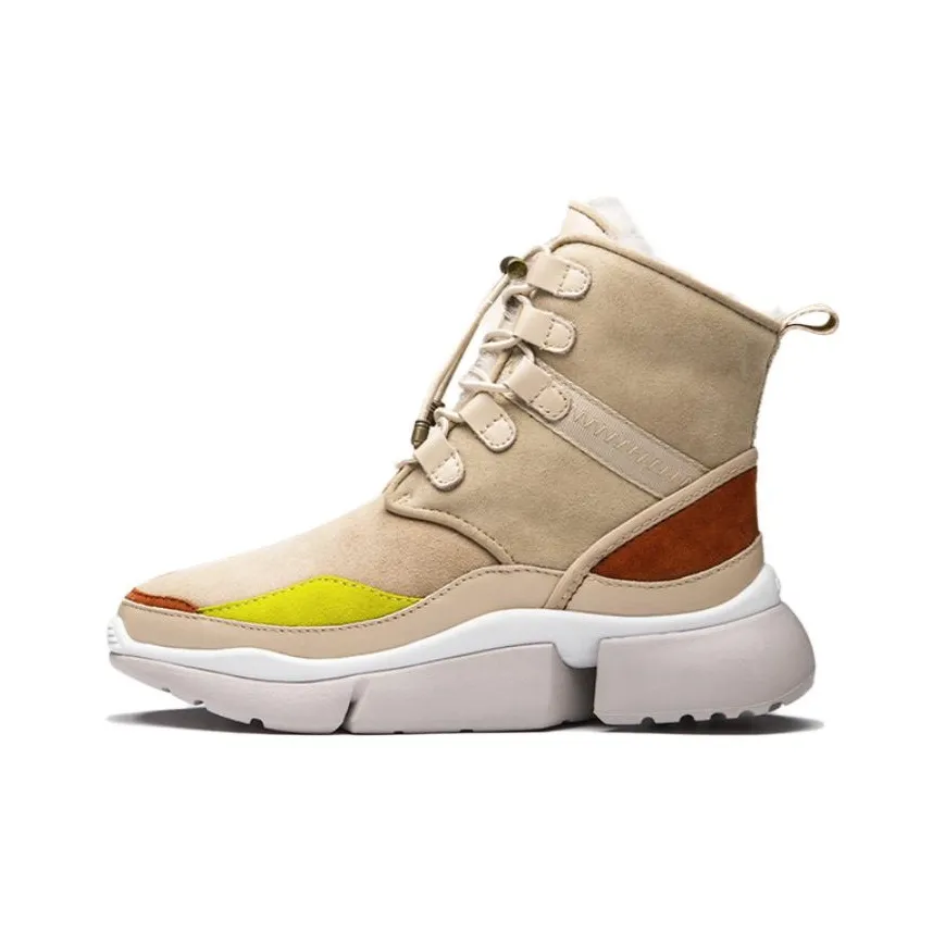 AU MU Термические Короткие Снежные Ботинки Женские Песочный Красный