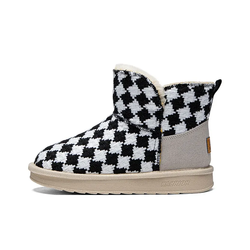 Warrior Утолщенный And Флис Линейный Утепленный Обувь Термический Короткий Снегобут Женские Черный