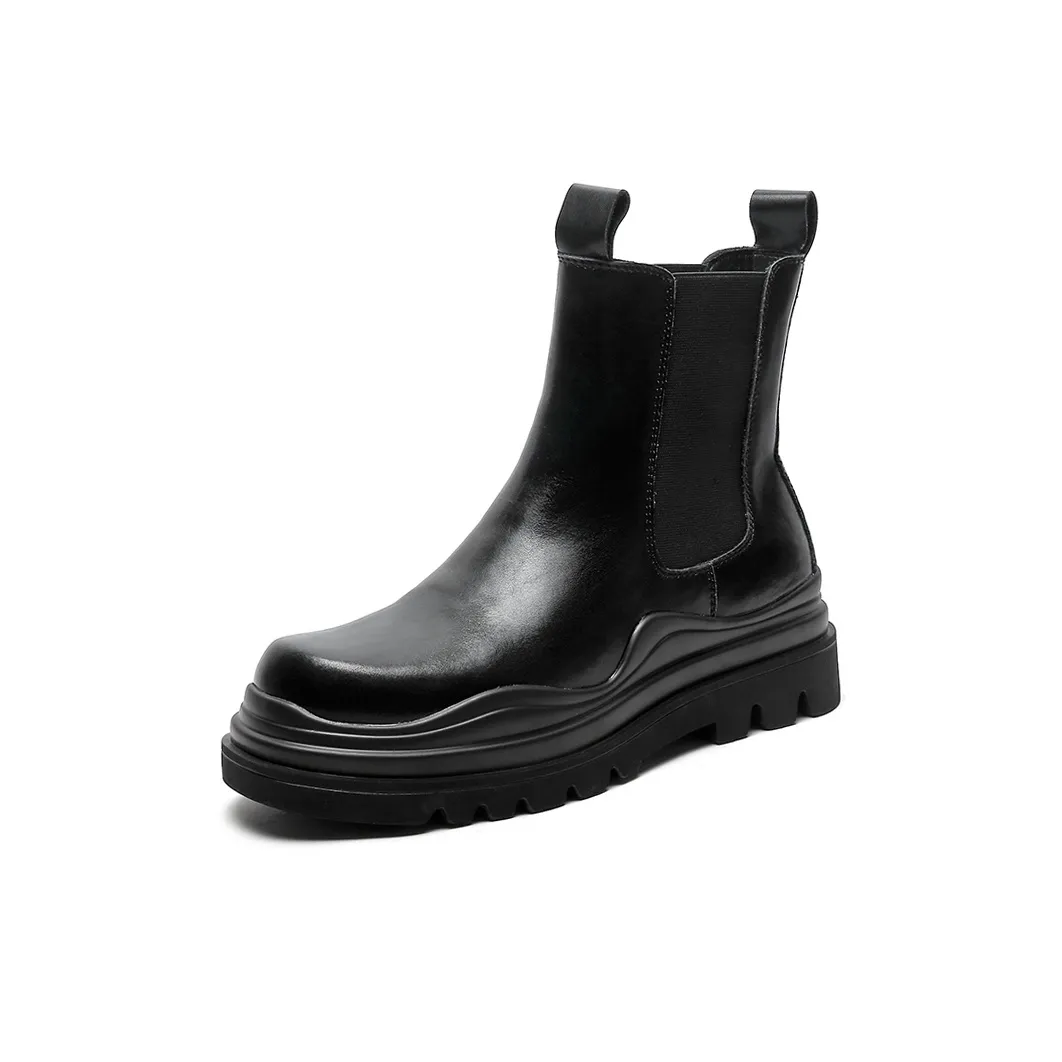 YEDANI Crew Chelsea Boots events Men's Black