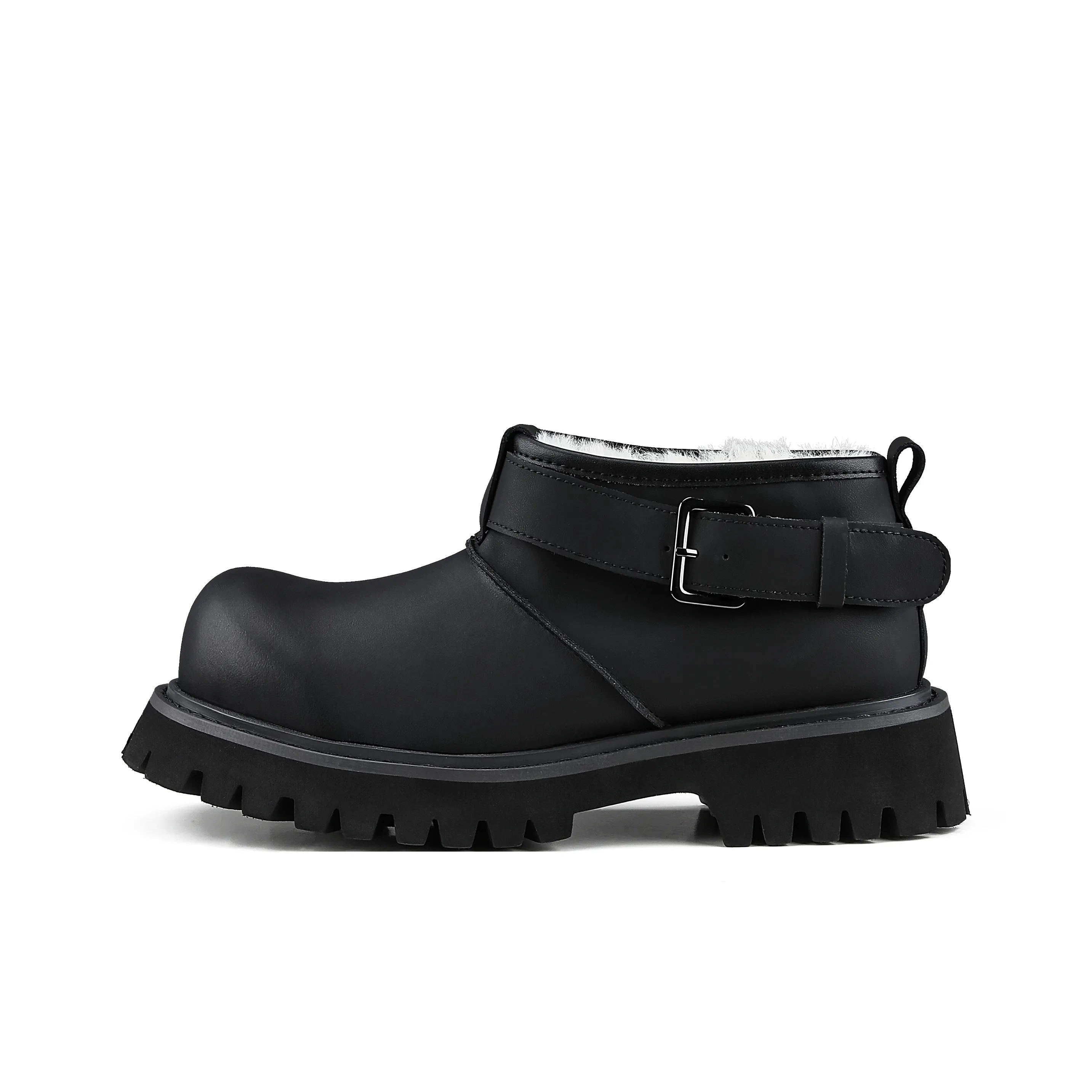 HANQIAORIJI Black Blood Series Термический Устойчивый к истиранию Увеличивающие высоту Короткие Снежные ботинки Унисекс Черный