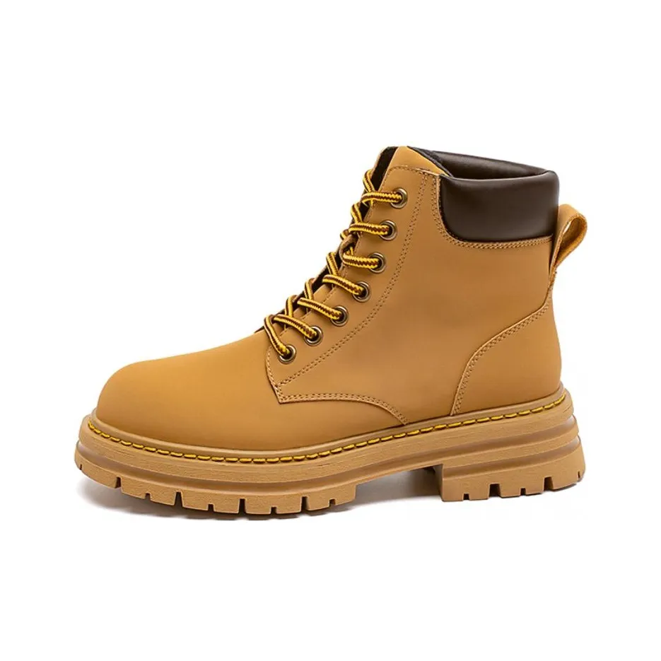 AGSDON Короткие ботинки Martin 2,5 см женские хаки