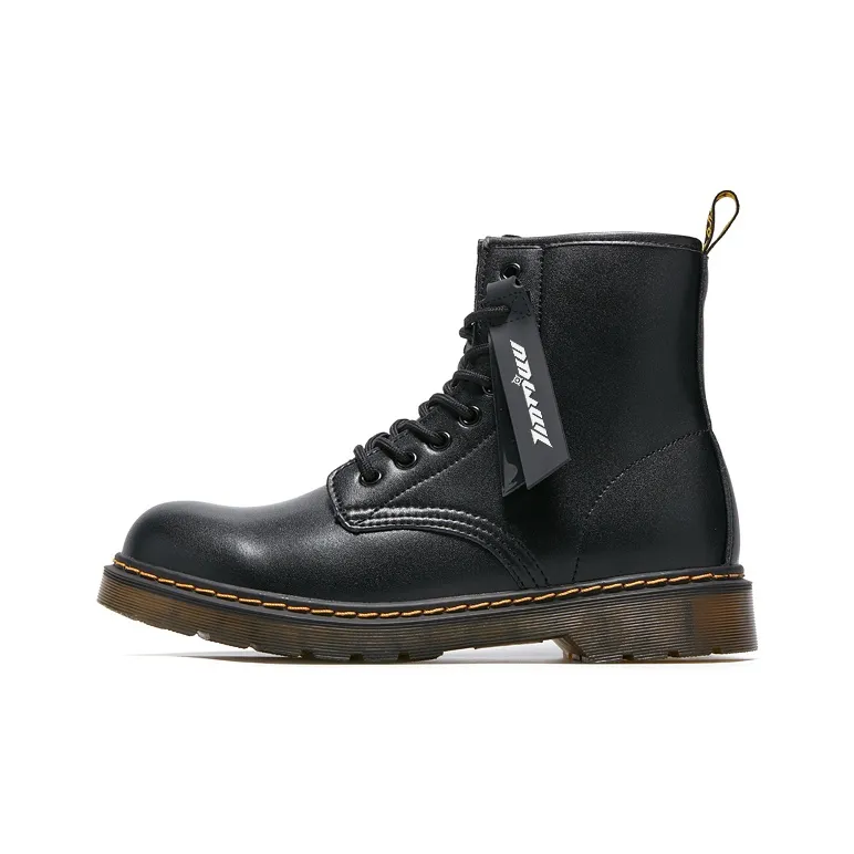 TINMUU Crew Martin Boot Грубый каблук Унисекс Пылающий Черный