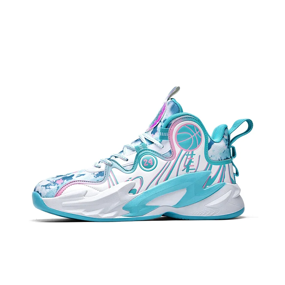 BIANSULONG Юбка Резистентная и Устойчивая к Износу Поддержка Высокий Топ Баскетбольные Кроссовки Унисекс Белый Лунный