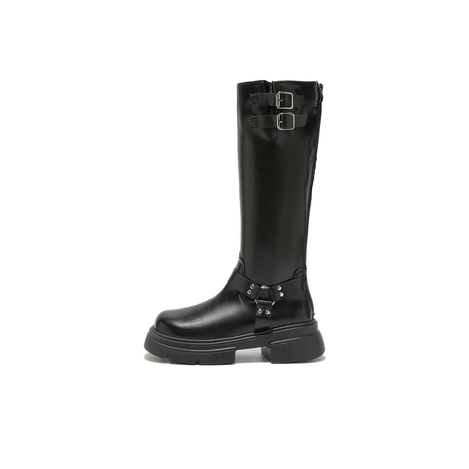 Medd Knee High Boots Platform Height Increasing Women's Black