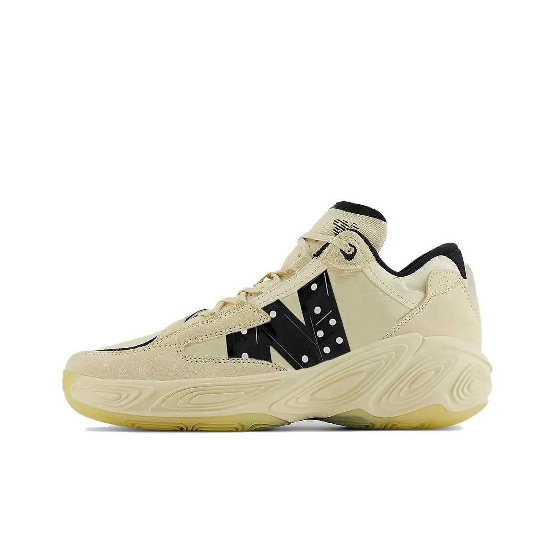 New Balance NB Fresh Foam BB V2 Anti Slip Wear Resistant Low Top Basketball Shoes Men's Beige Black
