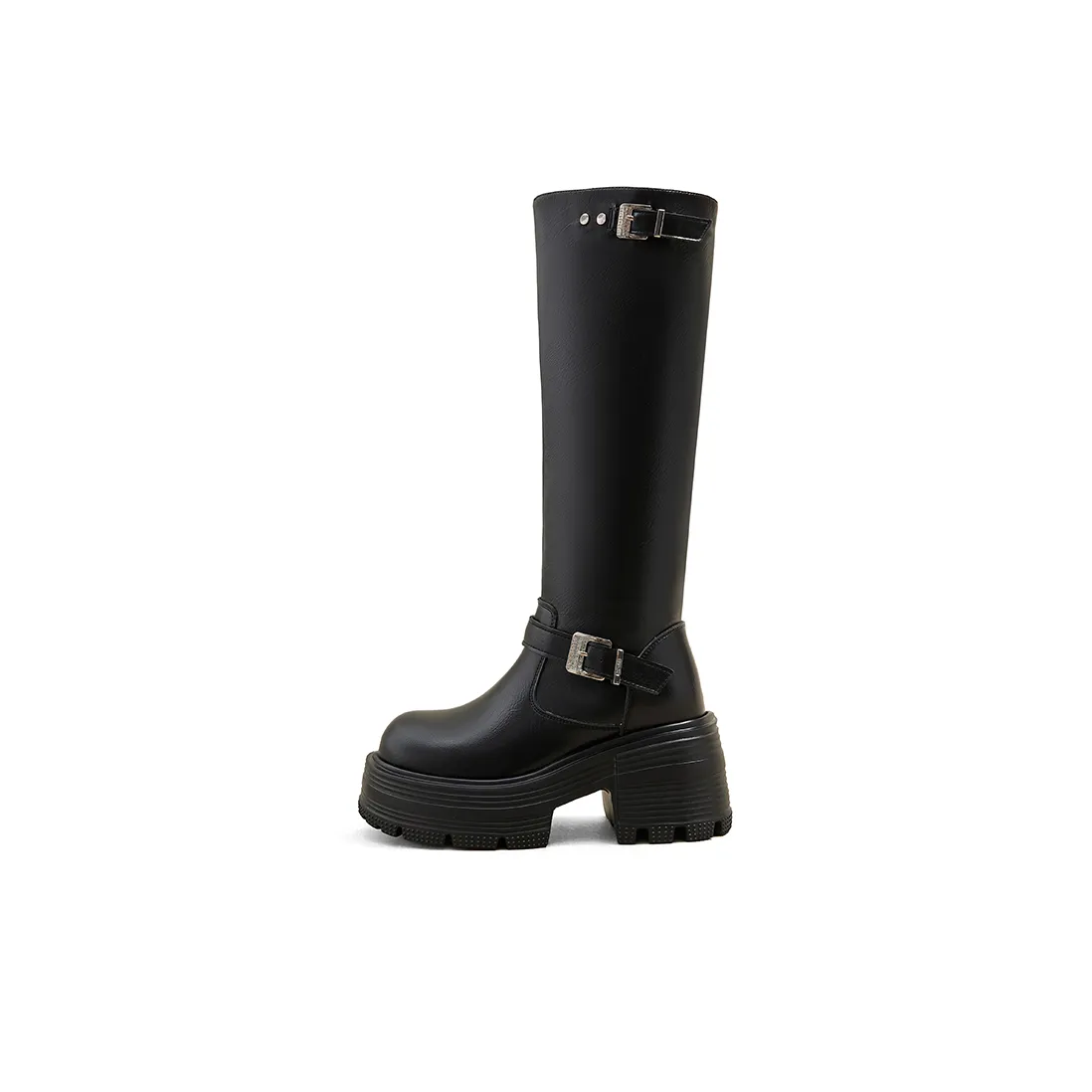 A Poinsettia Princess Knee high Boots 9CM Women's