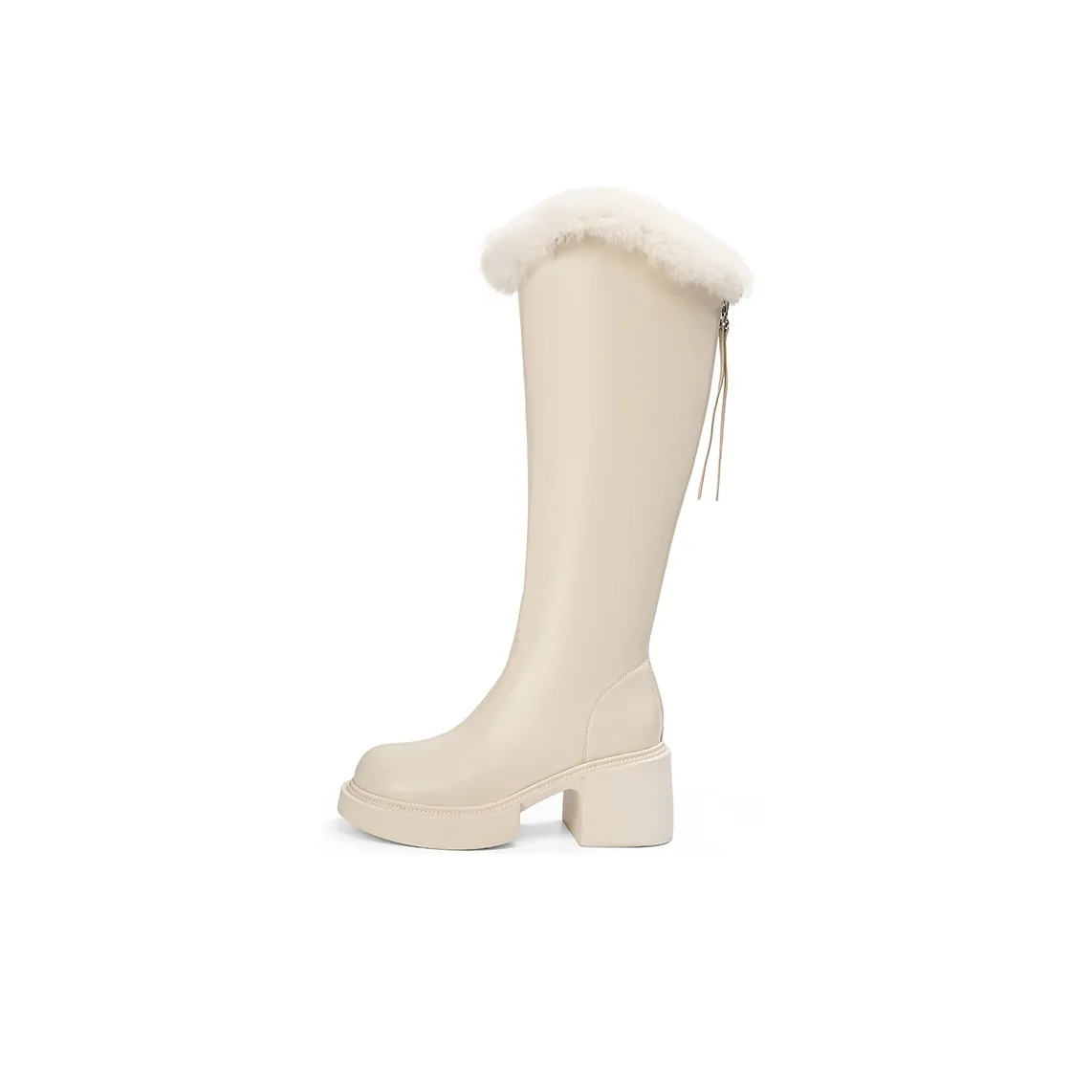 EBLAN Knee high Boots Women's Beige