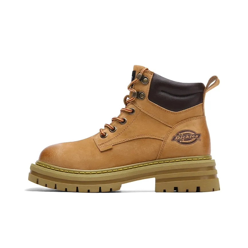 Dickies Minimalist Style Versatile Короткий Платформа Мартинсы Женские Earth Желтый