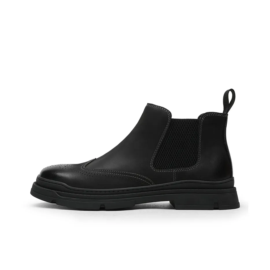 CROWN Chelsea Boots Men's Charcoal Gray