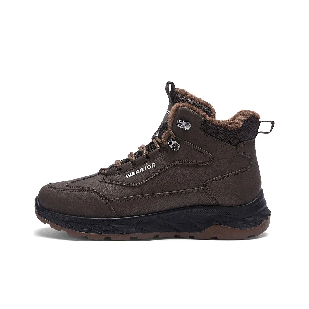 Warrior Warm Height Increasing Wear Resistant Slip Resistant Short Mid Calf Outdoor Boots Men's Brown