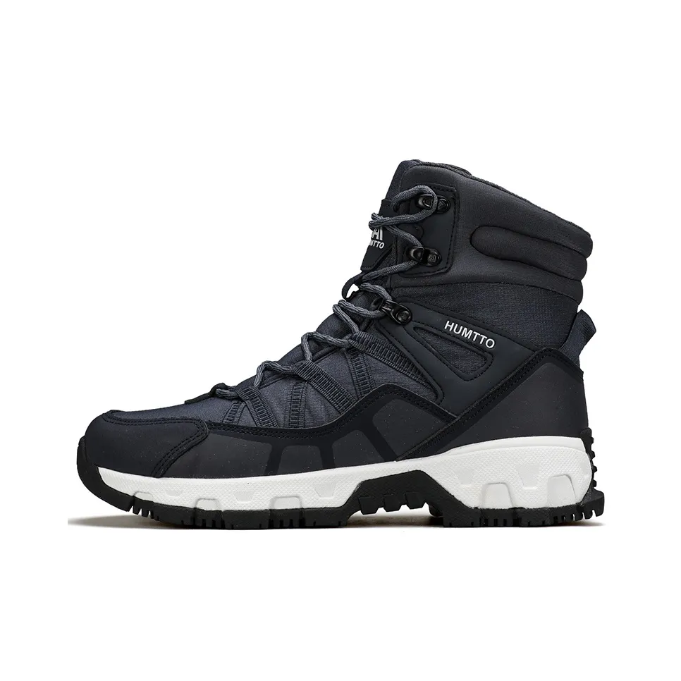 HUMTTO Abrasion Resistant Cushioning Balance Short Mid Calf Snow Boots Men's Blue Gray