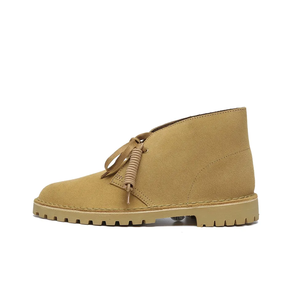 Clarks Desert Rock Ankle Length Outdoor boots Perfects Men's Burnt Yellow