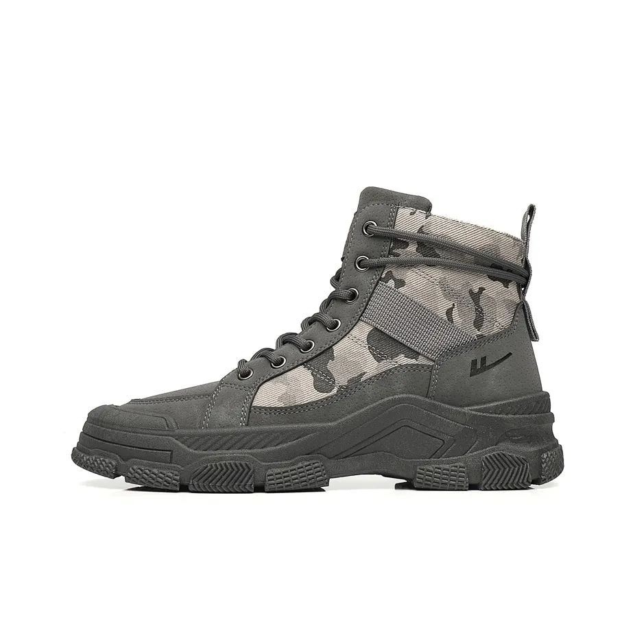 Warrior Короткий MID Голень Мартин Ботинок Мужской Серый