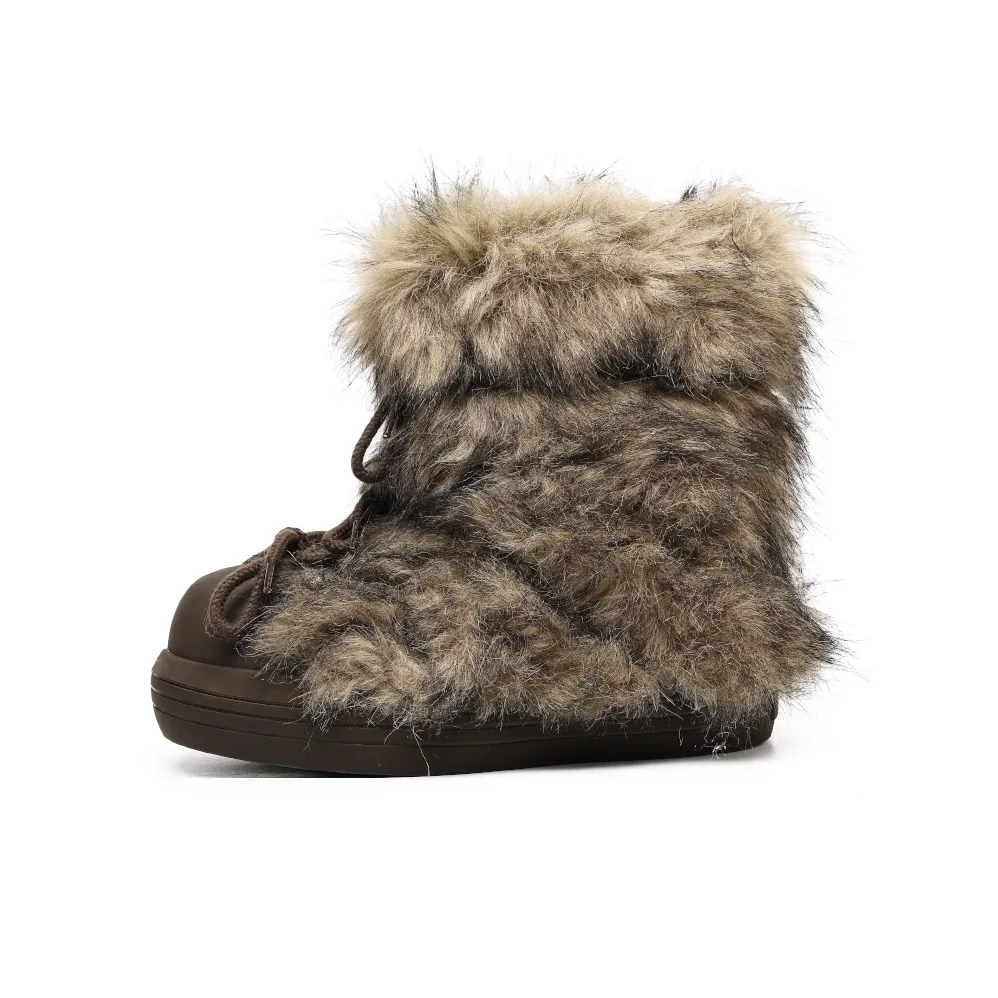 Angelmi Термический Износостойкий Увеличивающий Высоту Короткий Снегоботинки Унисекс Коричневый