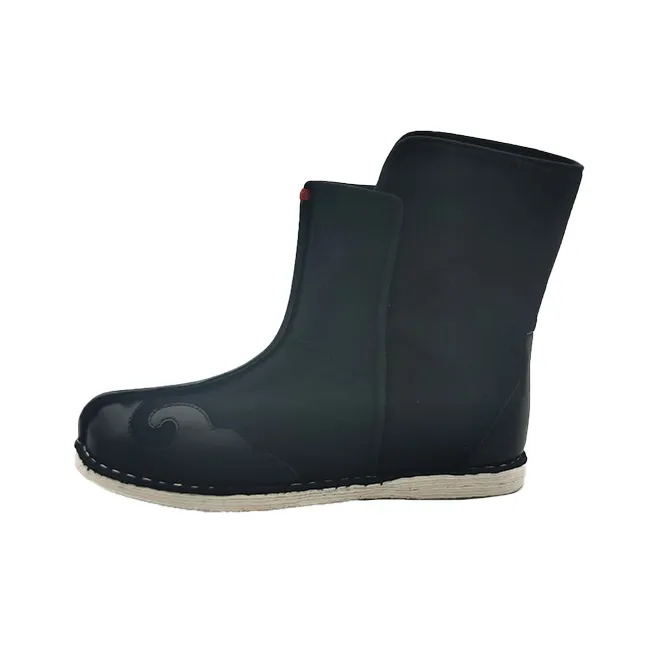 Neiliansheng Beijing Old Brand Handmade Multi-Layer Sole Cloth Shoes Ankle Boots Men's Black