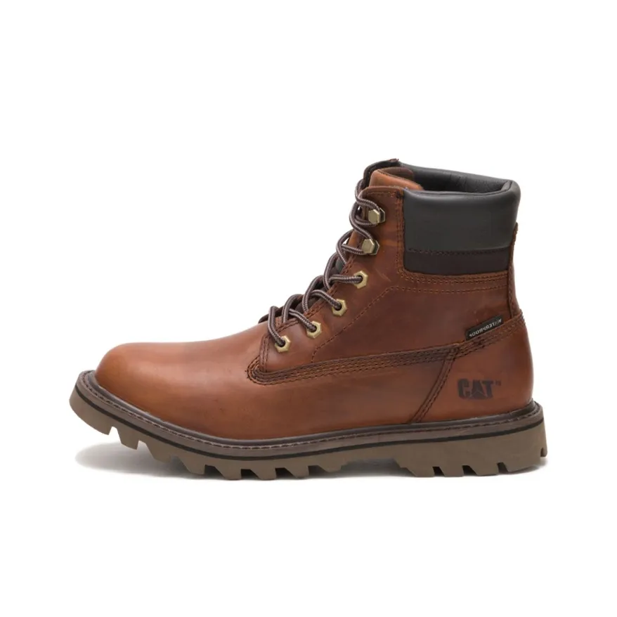 CAT Caterpillar Deplete WP Warm And Wear Resistant Outdoor Boots Men's Brown