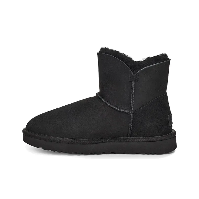 UGG Bailey Zip Mini Fleece Lined Black Women's