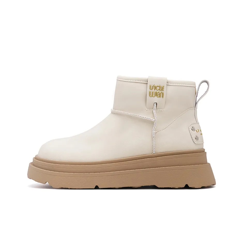 UNCLEWEN Термический водонепроницаемый с увеличенной высотой противоскользящий короткий сноубутсы для женщин