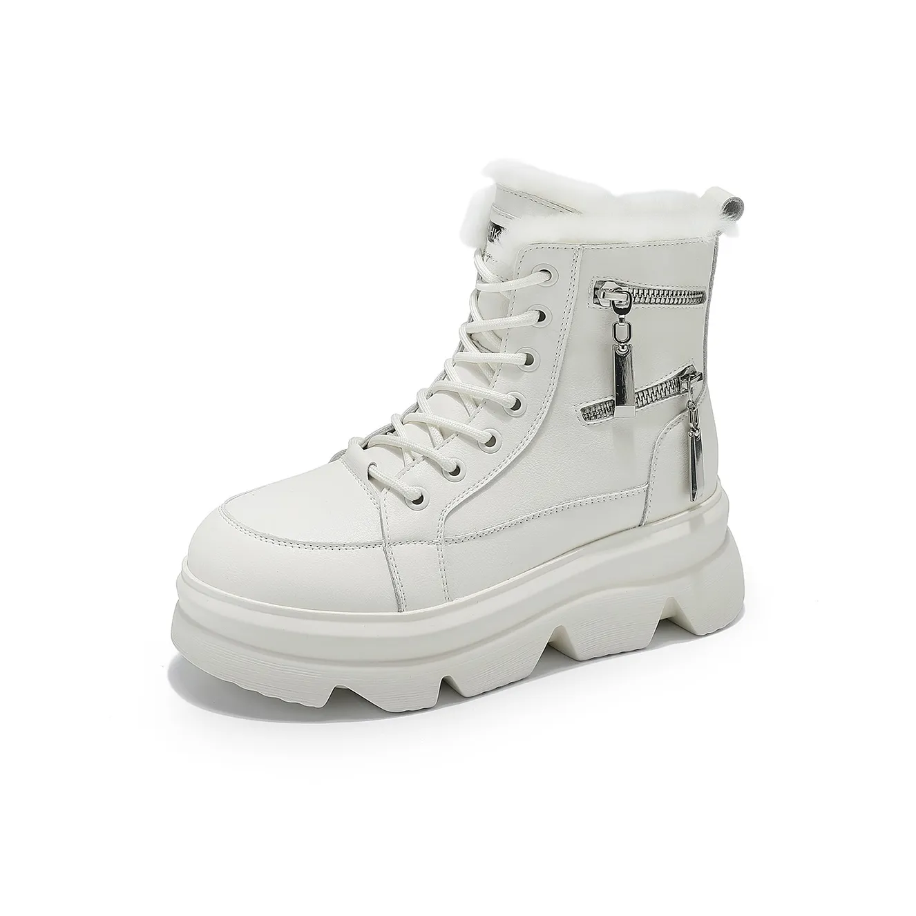 BAIJIHONG Thermal Height Increase Short Snow Boots Women's