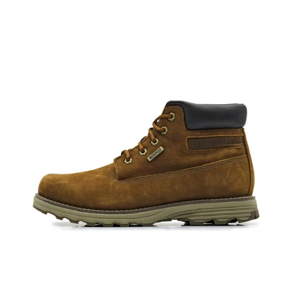 CAT Founder WP TX Slip Resistant Ankle Length Outdoor Boots Brown