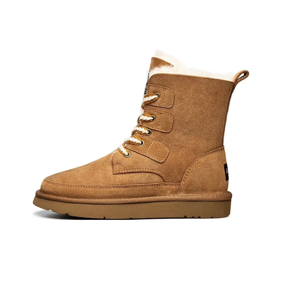 AU MU Носки Crew Сноубутсы Женские Каштановый