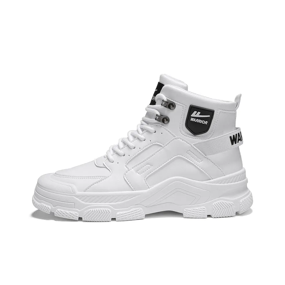 Warrior Short Martin Boot Средний каблук Мужской Белый