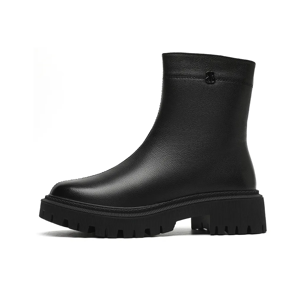 EBLAN Цилиндр Ботинки Ботильоны Женские Черный